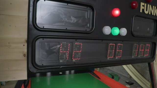 electronic bowling alley in inn