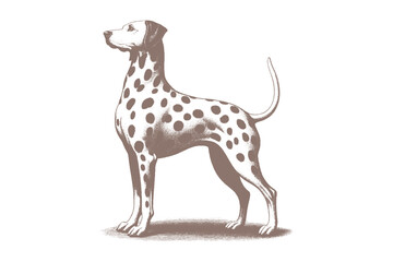 Dalmatian dog vector | dog vector | dog illustration | dog silhouette | dog tattoo | dog engraving | dog