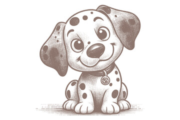 Dalmatian dog vector | dog vector | dog illustration | dog silhouette | dog tattoo | dog engraving | dog