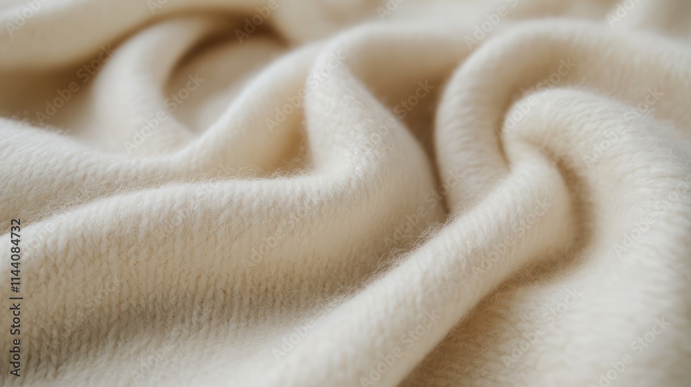 Poster close up of soft beige handmade woolen fabric showcasing texture and warmth for textile and fashion 