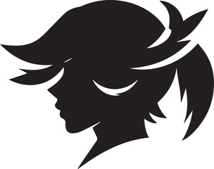 NInja Girl Face Minimalist Design