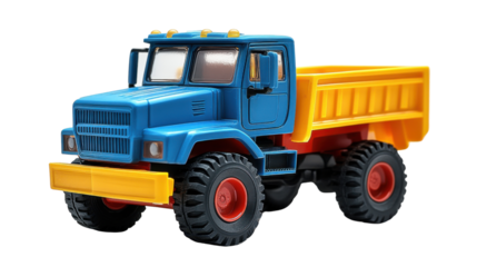 Toy truck isolated on white background