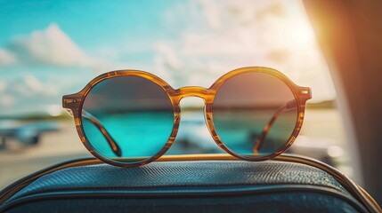 Guide to Packing Sunglasses Travel Protecting Lenses Offering Tips Tricks Tourists Fashion Enthusiasts Frequent Flyers Clean Travel-Friendly Visual