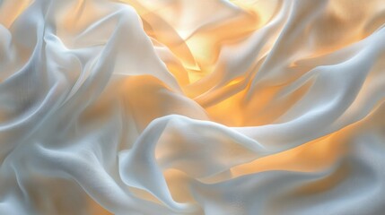 Obraz premium abstract art of flowing fabric in soft lighting, dynamic and graceful, serene and modern composition, intricate and detailed