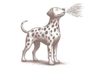 Dalmatian dog vector | dog vector | dog illustration | dog silhouette | dog tattoo | dog engraving | dog