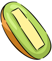 Pukis Cake Indoneisia Traditional Food. Hand drawn traditional food from Indonesia.. Asian traditional snacks.