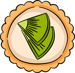 Fruit Pie indoneisia traditional food. hand drawn traditional food from indonesia.. asian traditional snacks