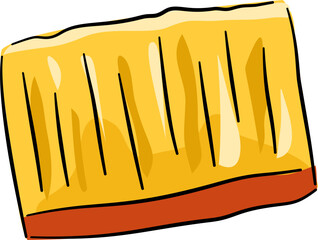 Bika Ambon Indoneisia Traditional Food. Hand drawn traditional food from Indonesia.. Asian traditional snacks.