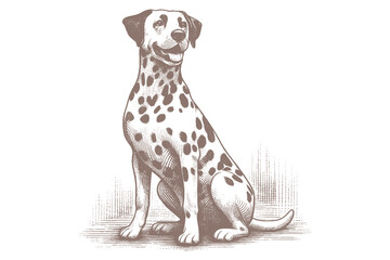 Dalmatian dog vector | dog vector | dog illustration | dog silhouette | dog tattoo | dog engraving | dog