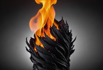 A dramatic image of swirling smoke and flames