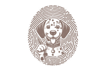 Dalmatian dog vector | dog vector | dog illustration | dog silhouette | dog tattoo | dog engraving | dog