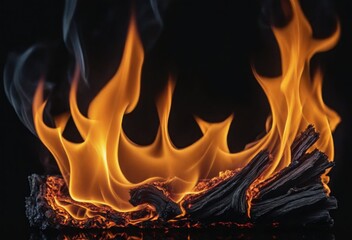 A dramatic image of swirling smoke and flames