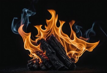 Fototapeta premium A dramatic image of swirling smoke and flames