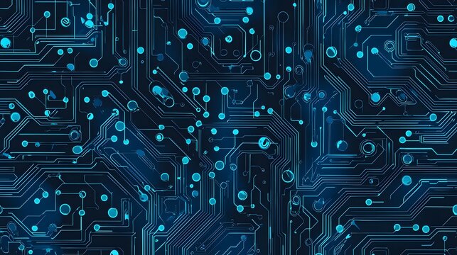 Seamless Blue Quantum Circuits in Vector Format