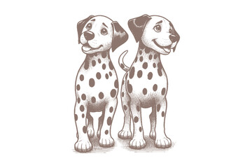 Dalmatian dog vector | dog vector | dog illustration | dog silhouette | dog tattoo | dog engraving | dog