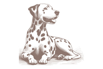 Dalmatian dog vector | dog vector | dog illustration | dog silhouette | dog tattoo | dog engraving | dog