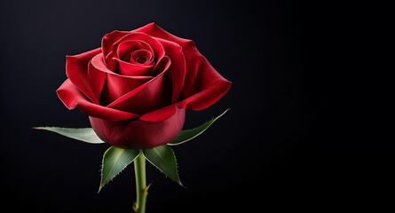 Rosa roja para el 14 de febrero dia de los enamorados o san valentin