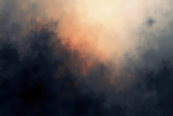 Dark smoke filling sky creating dramatic scene during sunset