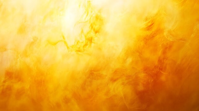 A close up of a yellow and orange painting with a black background. AI Generated
