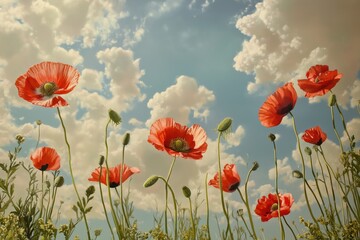 Fototapeta premium red poppies