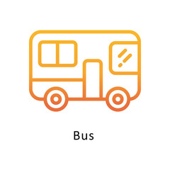 Bus Vector Gradient Icon. eps 10 file