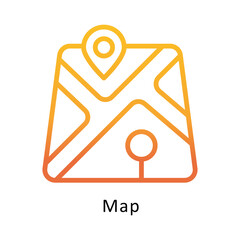 Map Vector Gradient Icon. Eps 10 file 