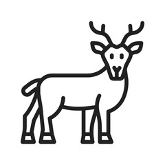 Deer icon vector image. Suitable for mobile apps, web apps and print media.