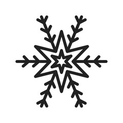 Snowflake icon vector image. Suitable for mobile apps, web apps and print media.