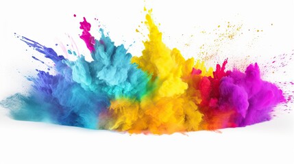Fototapeta premium Vibrant Rainbow Ink Explosion: A Symphony of Colors