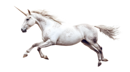 Unicorn on Transparent Background, Isolated	