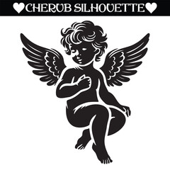 Cherub silhouette vector illustration design. eps 10