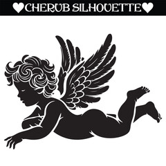 Cherub silhouette vector illustration design. eps 10