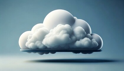 The white cloud icon on the white background. Modern flat design. Illustrator resources for project, and presentation.