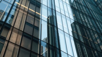 Geometric lines, glass facade, urban architecture, cityscape, lines