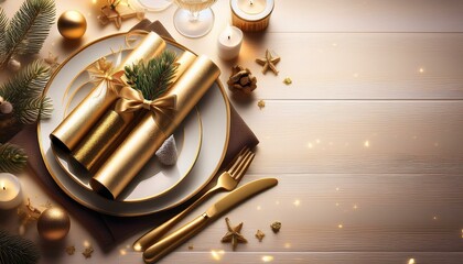 Winter Table Decor Background