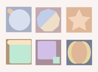 Colorful sticky note design set