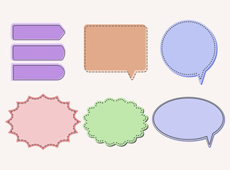 Colorful sticky note design set