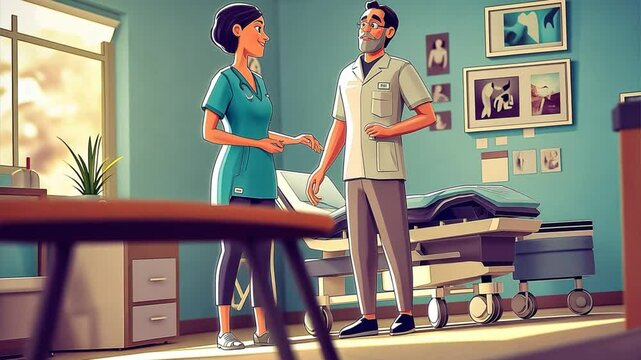 person in the hospital physiotherapy 