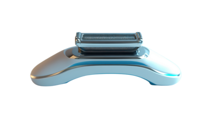 A sleek electric razor design showcased on a transparent background emphasizing modern grooming technology.