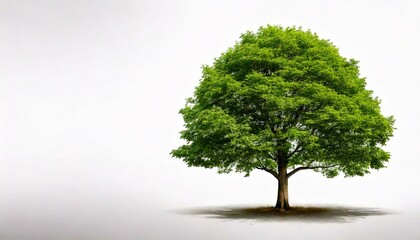A tree on a white background. Environment and nature concept. graphic resource. 