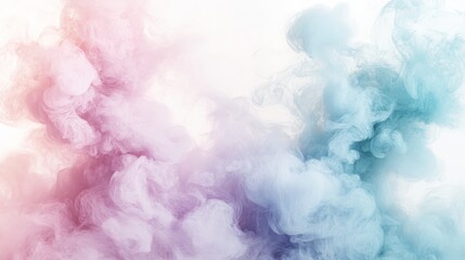 Fototapeta premium Abstract Pastel Smoke Background Soft Pink, Blue, Lavender Colors Blend In Dreamy, Romantic Design