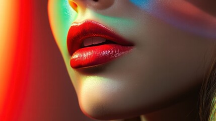 Obraz premium Vibrant rainbow gradient overlay with smooth transitions and glow