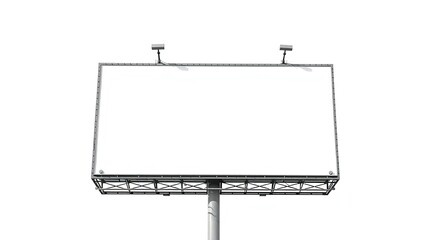 Obraz premium billboard on highway , advertising board in highway, blank white board isolated white background