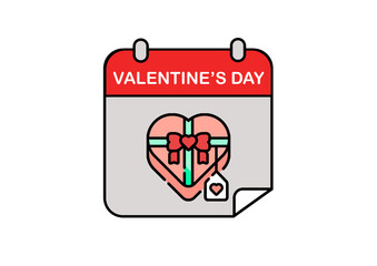 calendar icon Valentine's Day 