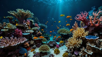 coral reef and fishes
