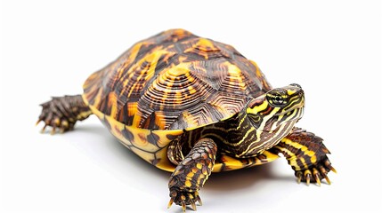 Fototapeta premium Three-toed Box Turtle: A Close-Up View
