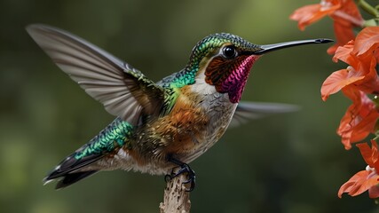 Fototapeta premium hummingbird on a branch