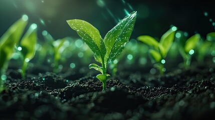 Maize seedlings cultivated fields graphic tech concepts illustrating integration advanced farming technologies like sensors data analytics automation modern agricultural practices