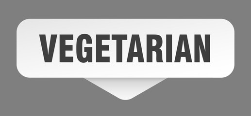 VEGETARIAN button, label, sign