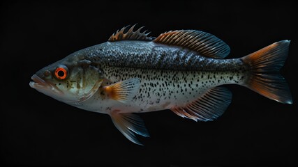 siamese fighting fish isolated on black